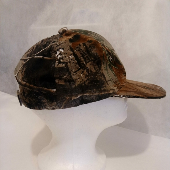 Panther Bison Baseball Cap Camo Print With 2 Led Lights EUC Vented - Picture 3 of 10